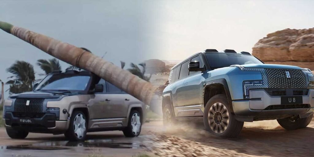 BYD Yangwang U8 Uji Ketangguhan Dengan Dijatuhi Pohon Besar